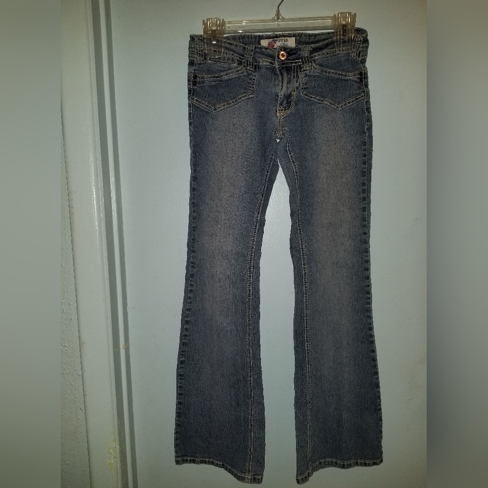 Piper And Blue denim Jeans Flare Size 5 Button Pockets